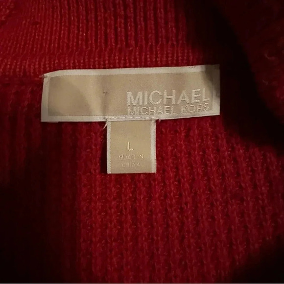 Michael Kors red cowl neck sweater size L - Picture 5 of 6
